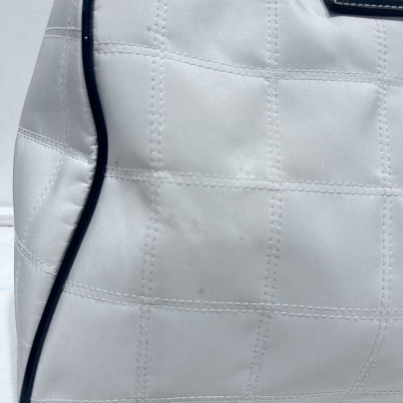 GIVENCHY Parfums White Black Nylon Quilted Duffle Weekender Gym Bag - Picture 7 of 16